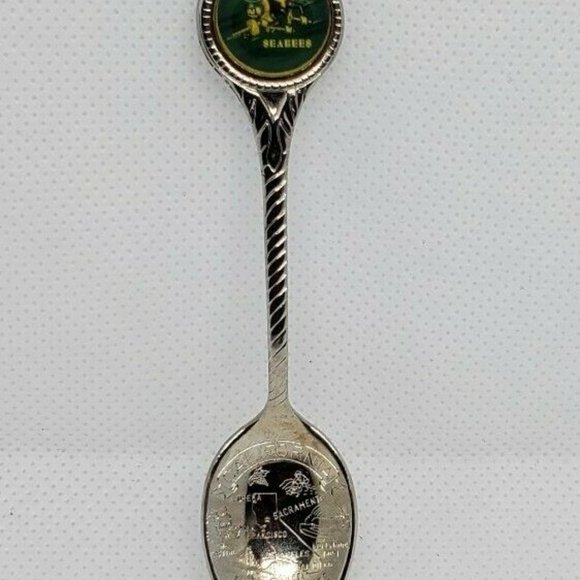 Seabees Fighting Bee Graphic California Engraved Mini Spoon Home Décor - Picture 1 of 12
